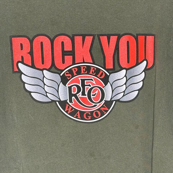 REO Speedwagon 2004 Tour Rock You Graphic T-Shirt 2X Anvil Pre-Shrunk Cotton VTG - Picture 7 of 7